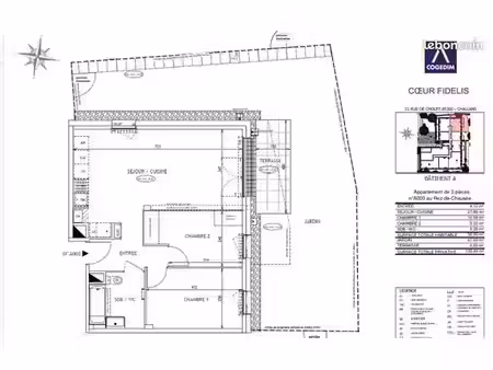 appartement 3 pièces 56 m²