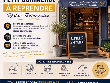 recherche petit commerce / activité à reprendre – région toulonnaise et allentours