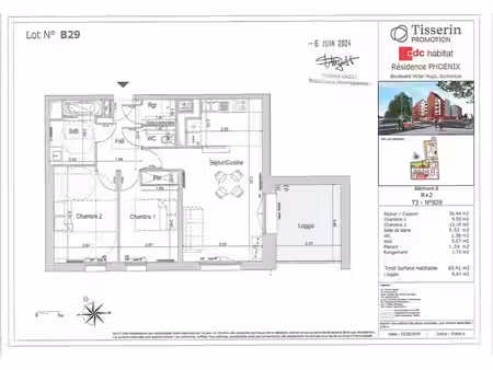 location appartement 3 pièces 63 m² à dunkerque (59140)  825 €