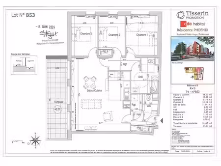 location appartement 4 pièces 91 m² à dunkerque (59140)  1 055 €