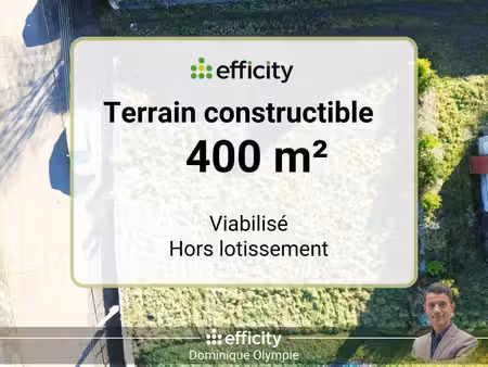 terrain constructible viabilisé à vendre