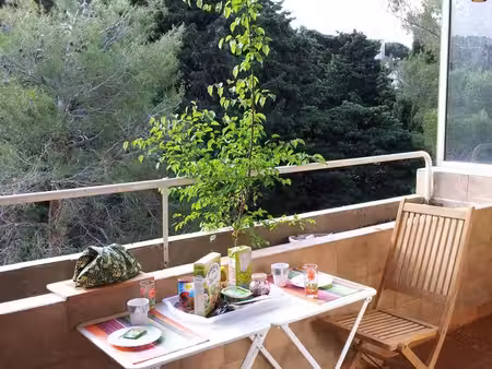 t1 meublé climatisé   surface 30 m2 + terrasse 6m2 et parking privé