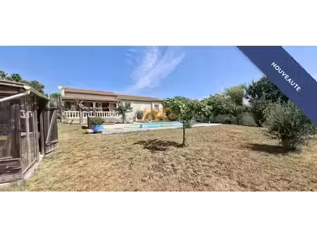 maison plain-pied piscine grand terrain
