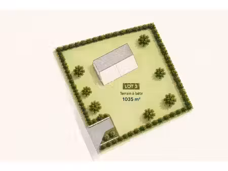 achat terrain 1 035m²