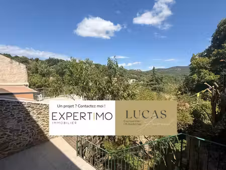 maison de village en pierre avec jardin et vue panoramique – soumont (34700)