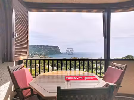 (13260) cassis - les terres marines - t3 a louer meublé  terrasse vue baie  piscine et ten