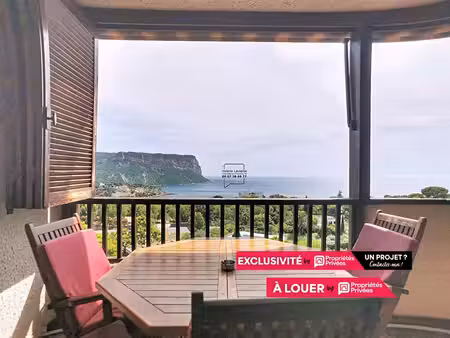(13260) cassis - les terres marines - type 3 à louer meublé + terrasse - vue mer et cap ca