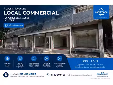 location commerce lyon 7eme arrondissement 69007 140m²