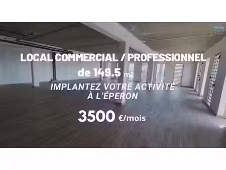 à louer un local professionnel ou commercial de 149 5 m² à l’éperon avec vue mer - saint-p