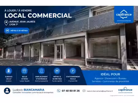 location commerce 5 pièces 140 m² à lyon 7 (69007)