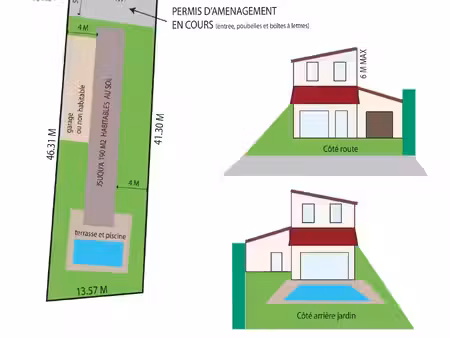 vente terrain 570 m²