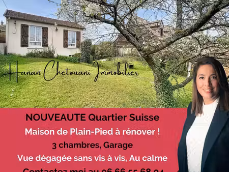 quartier suisse maison plain-pied à rénover  3 chambres fort potentiel