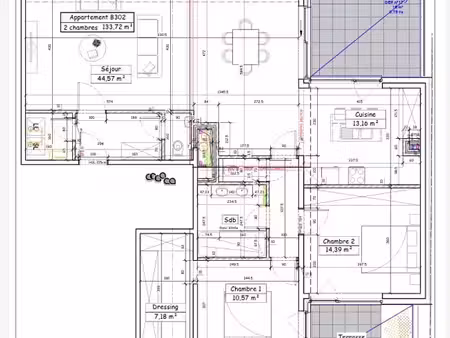 appartement 133 m2 (2 ch ) epc a++ à bertrix  rue de la gare