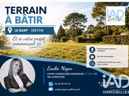 vente terrain au barp (33114) : à vendre / 633m² le barp