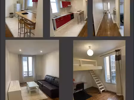 f2 meublé de 42 m² avec mezzanine – angle rue de fontenay / rue des deux communes