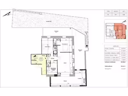 vente appartement 3 pièces 100.5 m² à clermont-l'herault (34800)  282 000 €