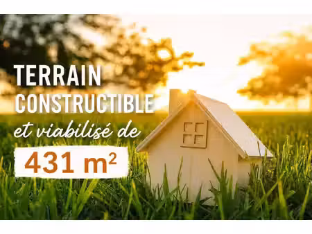 terrain constructible viabilisé à vendre