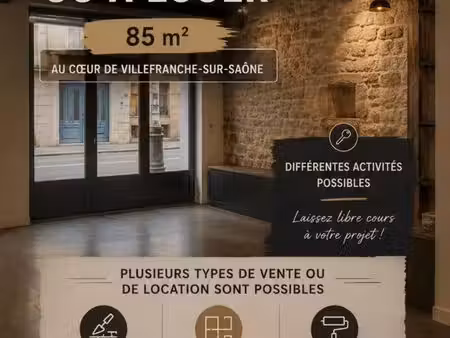 local commercial 85 m² – centre-ville villefranche-sur-saône – 69 000