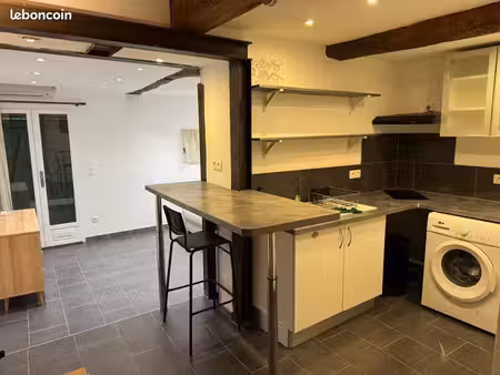 studio meublé 27m2+terrasse/jardinet