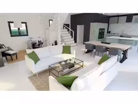 terrain avec maison neuve à vendre