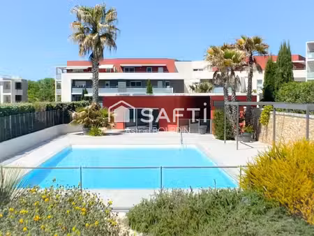 charmant f2 de 43 m² avec balcon  piscine et place de parking – montferrier-sur-lez