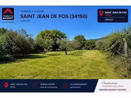 vente terrain 330 m² à saint-jean-de-fos (34150)  119 000 €