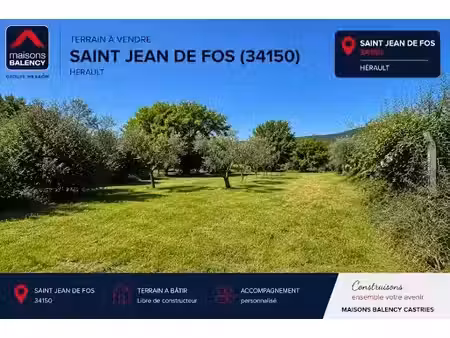 vente terrain 640 m² à saint-jean-de-fos (34150)  159 000 €