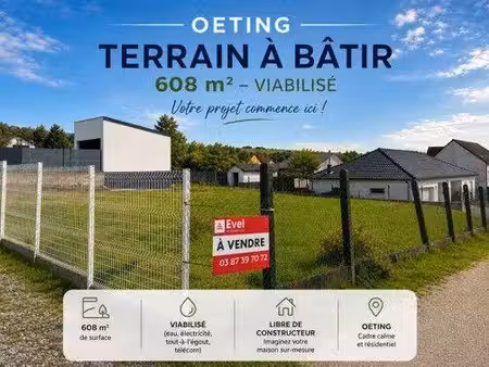 terrain constructible viabilisé à vendre