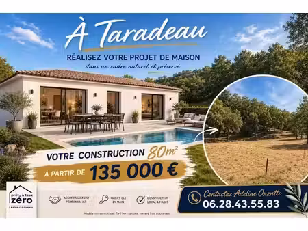 vente terrain 1020 m² à taradeau (83460)  162 000 €