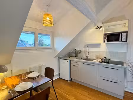 studio meublé rénové 23m² (17m² loi carrez) - parking inclus - centre-ville villejust