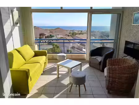 duplex pleine vue mer piscine plage et centre a pied