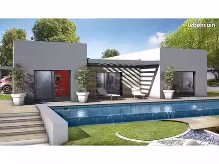 maison contemporaine neuve 100 m² avec terrain viabilisé 480 m² à la palme (11480) – 3 cha