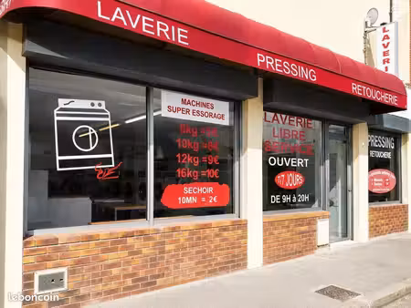 laverie automatique & pressing – 100 m² – direct propriétaire