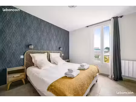 superbe t2 design 37 m² – équipé télétravail & lit king size – 15 min de paris