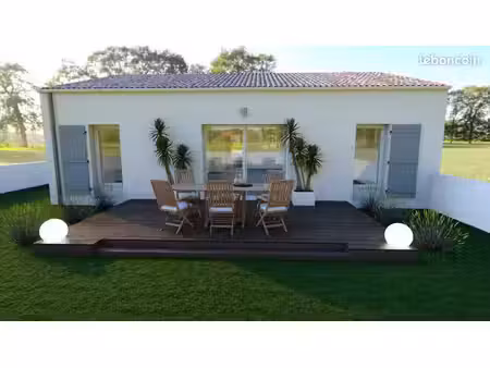 projet de construction d'une maison chambres de m² sur un terrain à bâtir de 237 m2 à mare