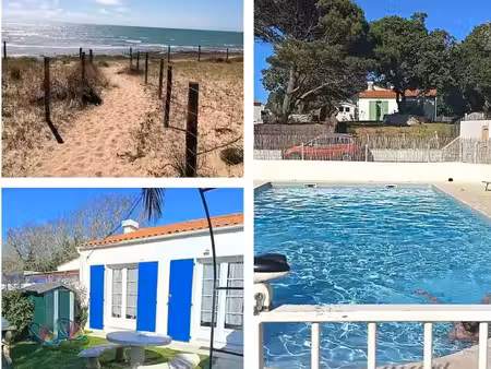 maison sur la dune avec piscine et accès direct à la plage