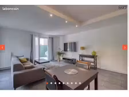 appartement 3 pièces meublé avec jardin