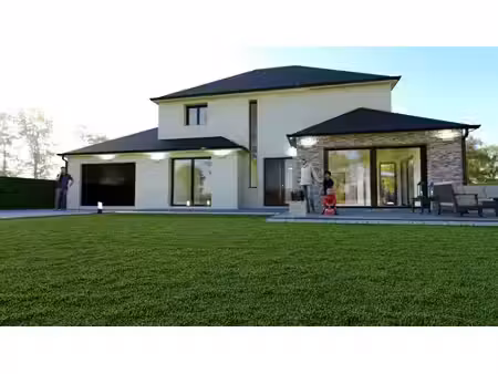 terrain avec maison neuve à vendre