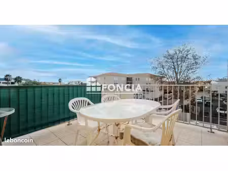valras - 2 pieces - terrasse - parking
