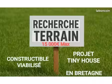 recherche terrain à vendre constructible viabilisé projet tiny