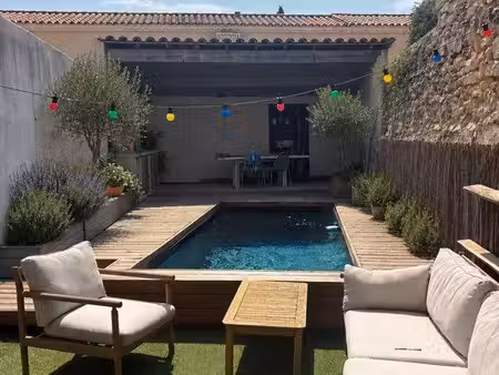 coup de cœur - maison de ville 96m2 avec piscine et cour 80m2 - mudaison