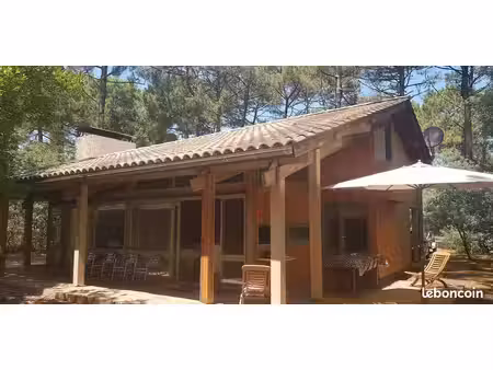 belle maison en bois sur lacanau lac coté longarisse en face du moutchic