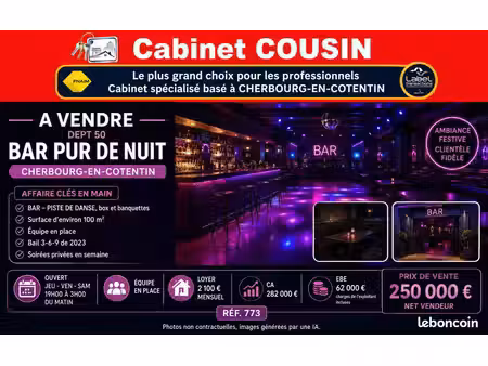 fonds de commerce bar 100 m²