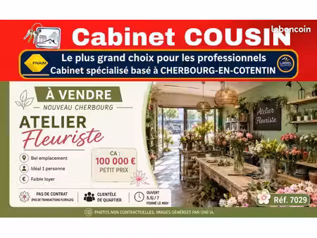 fonds de commerce fleuriste 40 m²