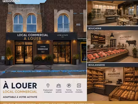 local commercial pour boucherie  traiteur  boulangerie ou diverses activités