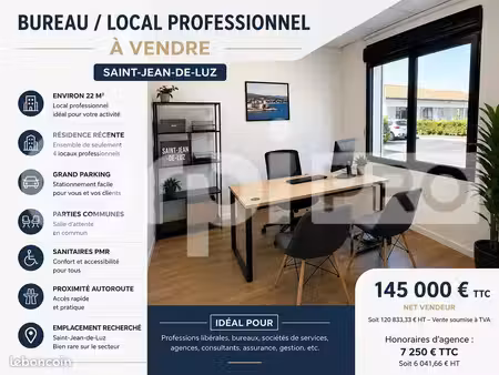 bureau 22 m²