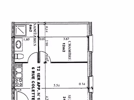 appartement f2 1er etage