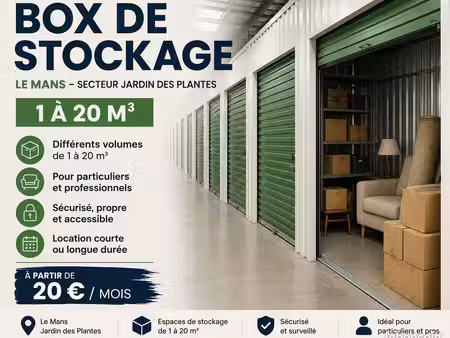 location box de stockage / garde-meuble – le mans jardin des plantes