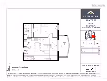 appartement 2 pièces 43 m²