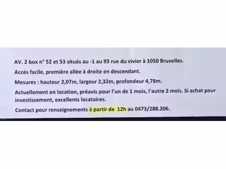 2 garages fermés à vendre